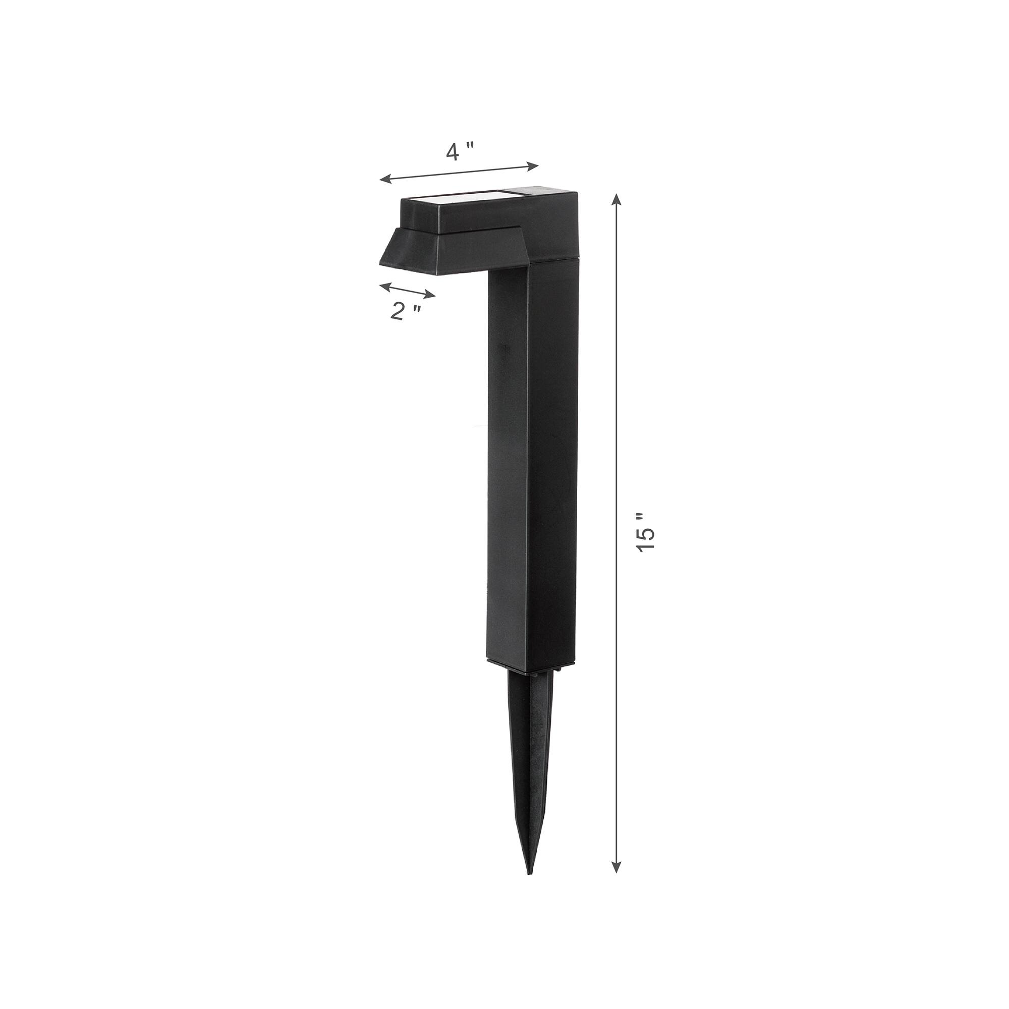 Glitzhome® 15" Solar Powered LED Pathway Ground Lights Set